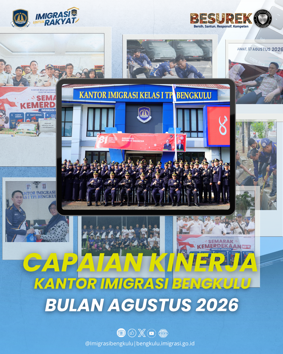Imigrasi Bengkulu di Bulan Kemerdekaan: Layanan Bergerak, Pengawasan Menguat, Masyarakat Terlayani